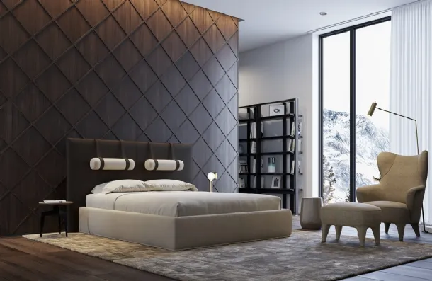 Tube fabric bed by Vibieffe