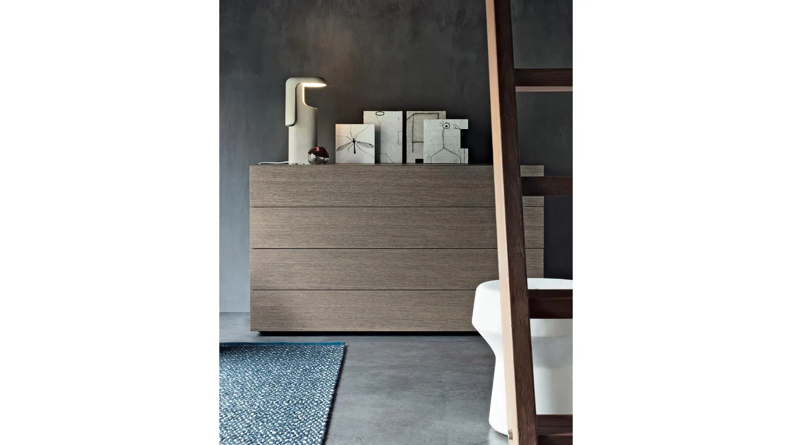 Cube Chest of Drawers in Oak by Giellesse