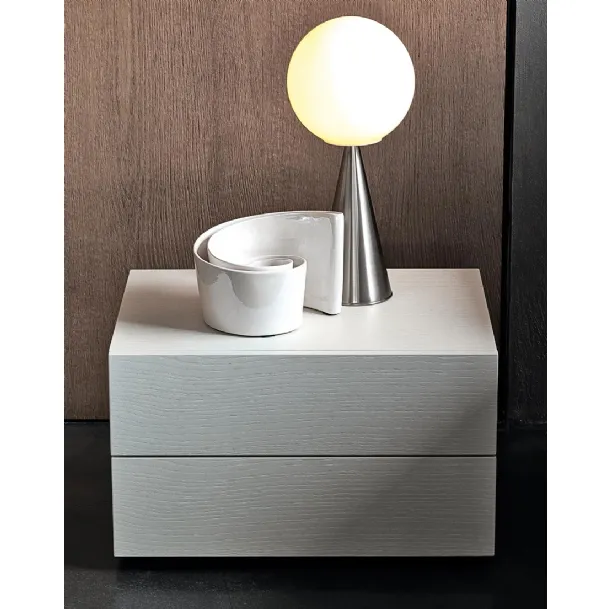 Cube nightstand in lacquered oak by Giellesse
