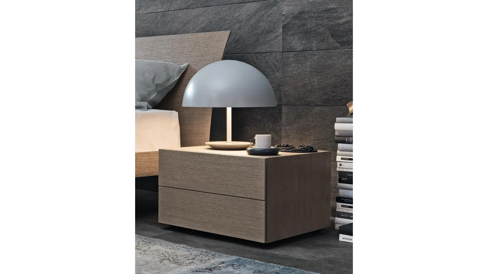 Cube Nightstand in Oak by Giellesse