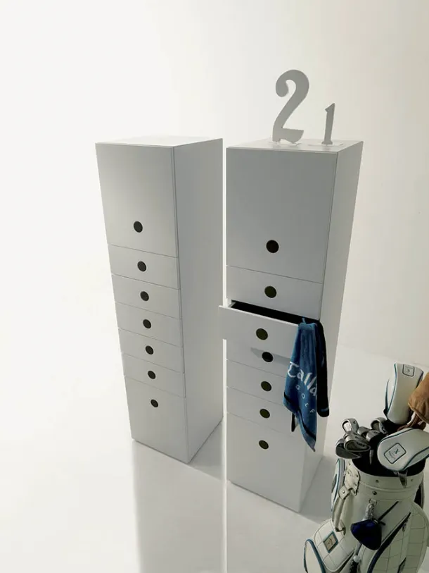 Weekly Chest of Drawers in Matte Feel Lacquer by Fimar