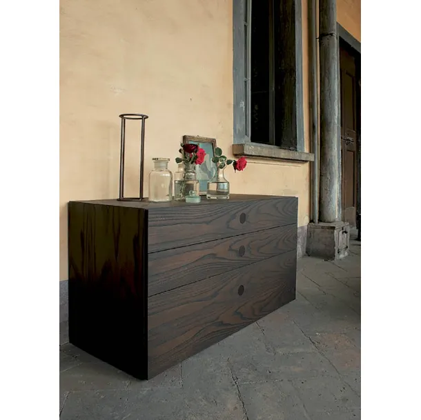 Feel Chest of Drawers in Elm Wood with Rust Finish by Fimar