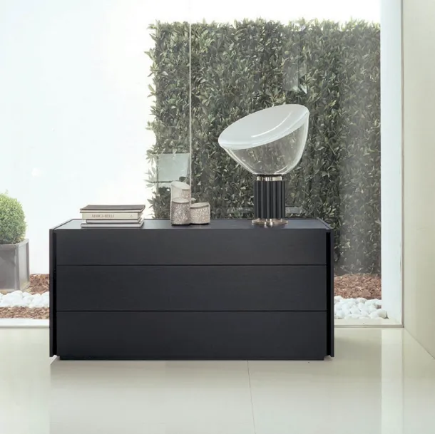 3-drawer wooden chest of drawers Line by Fimar