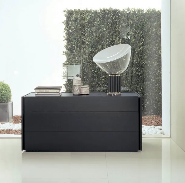 3-drawer wooden chest of drawers Line by Fimar