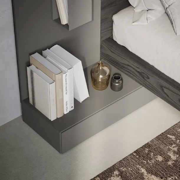 Matte lacquered bedside table Line by Fimar