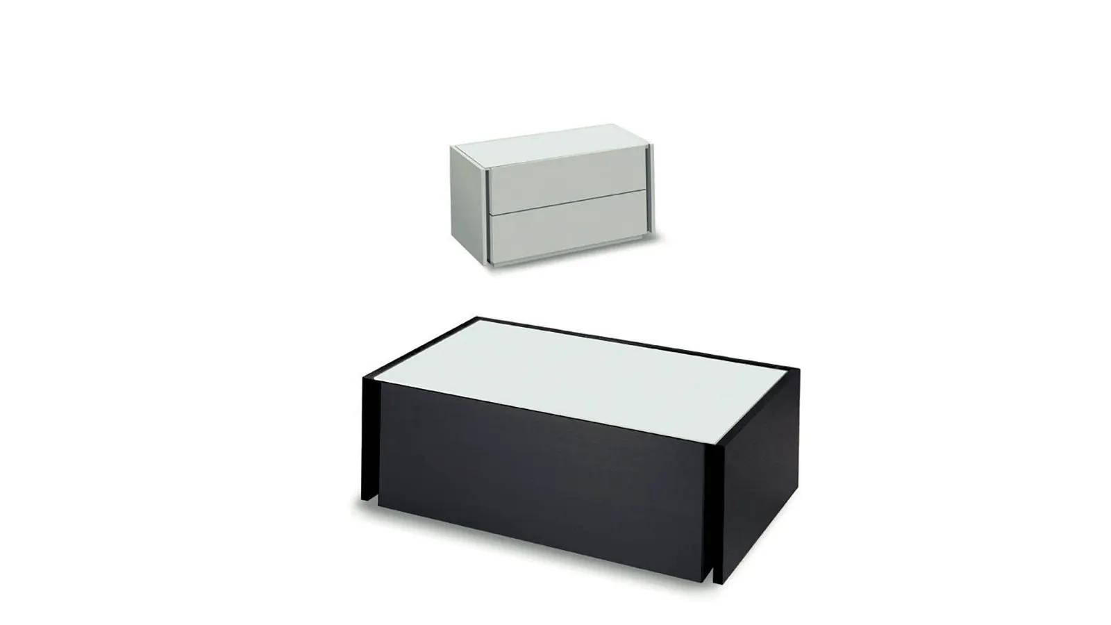 Line bedside table in wood or lacquered by Fimar