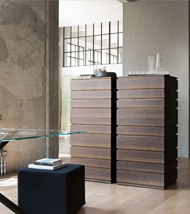 Nine wood chest of drawers by Lema