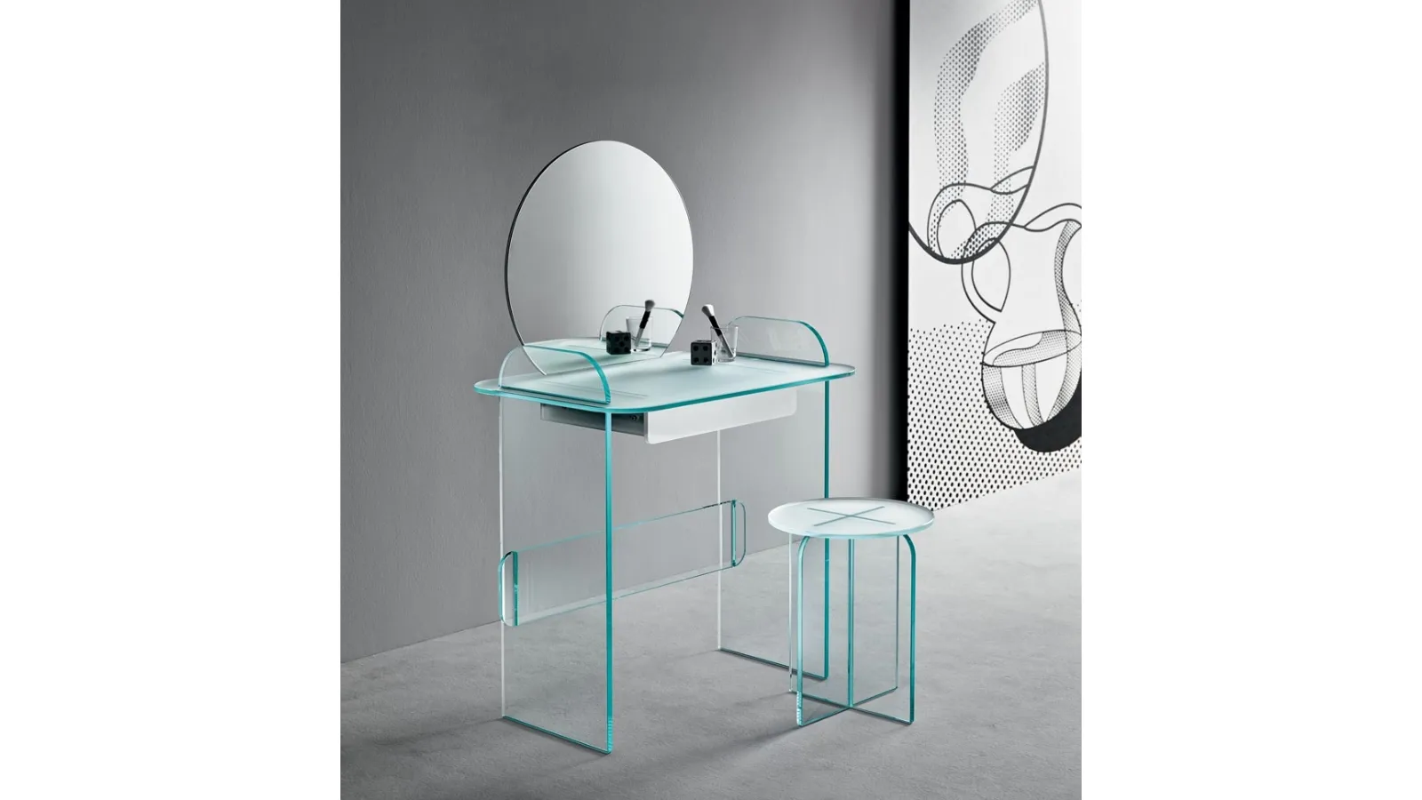 Opalina dressing table nightstand by Tonelli