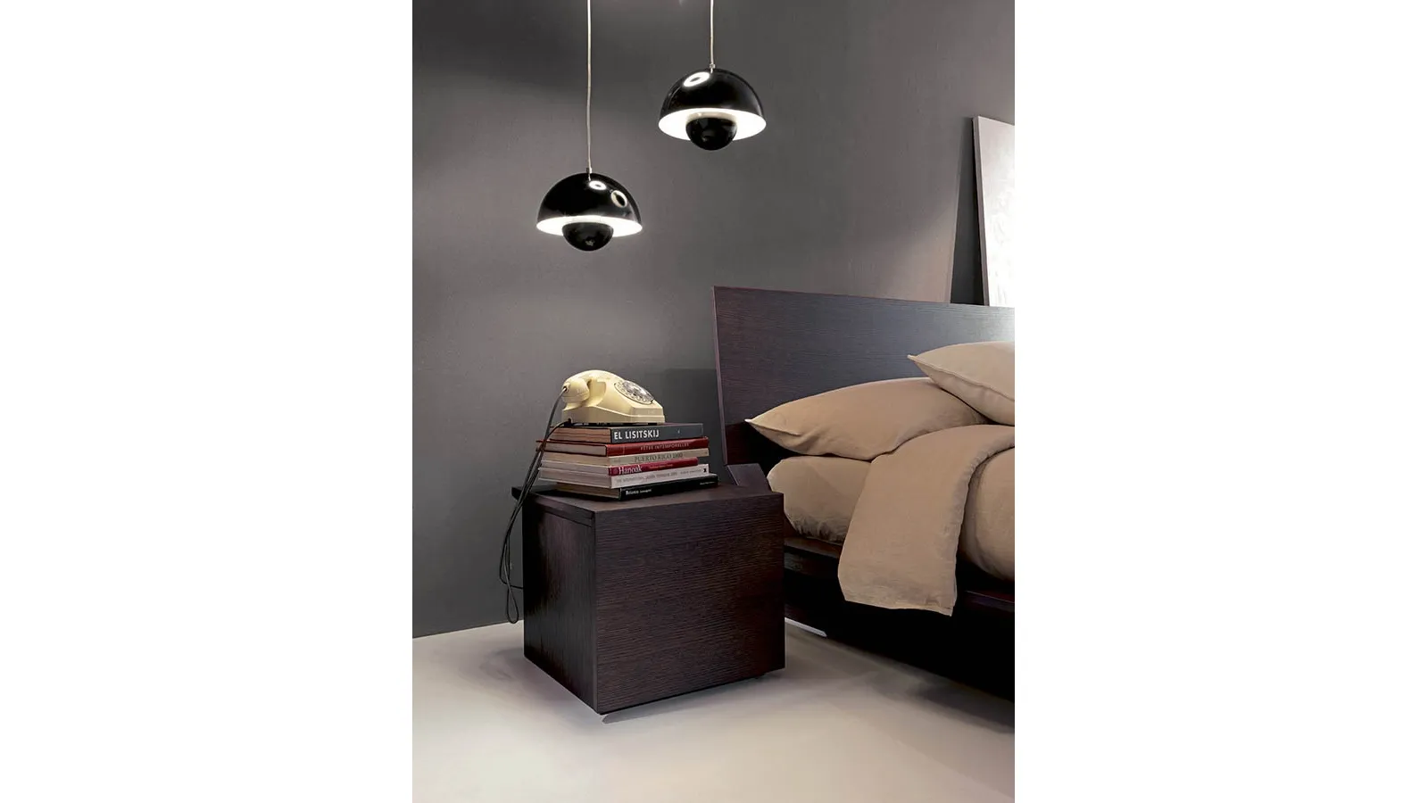 Quarantacinque wooden bedside table by Fimar