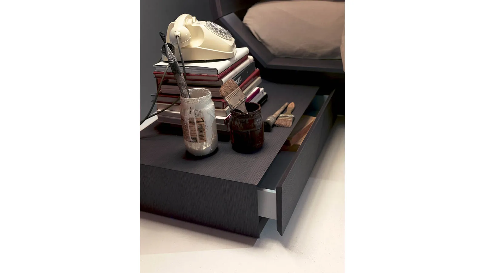 Quarantacinque wooden bedside table by Fimar