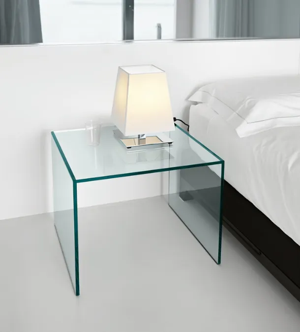 Trio Glass Nightstand by Tonelli
