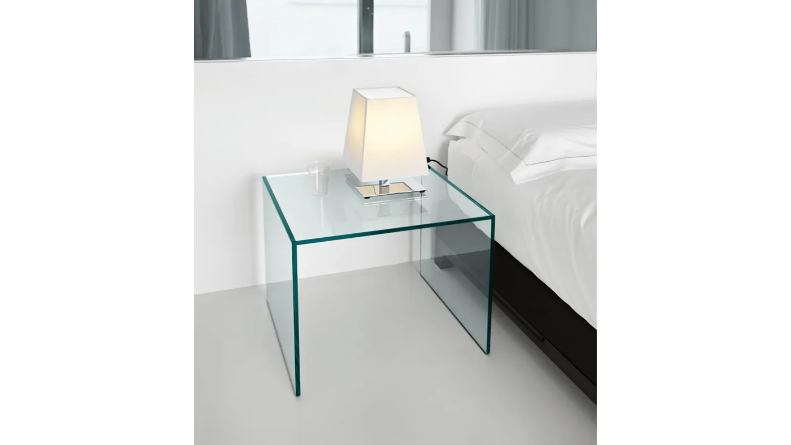Trio Glass Nightstand by Tonelli