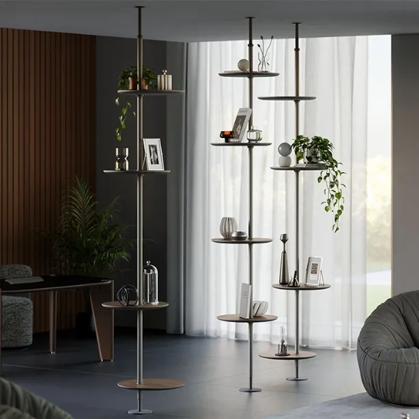 Freestanding Address bookshelf in steel and wood by Cattelan Italia