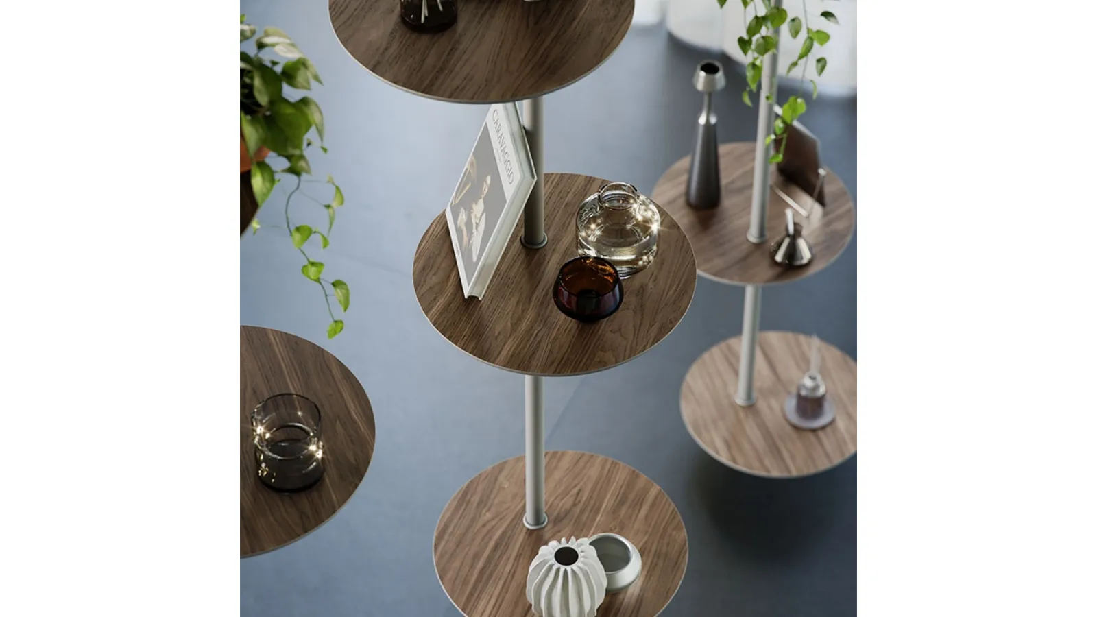 Freestanding Address bookcase in steel and wood by Cattelan Italia