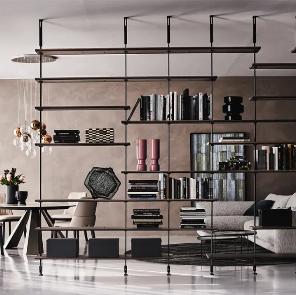 Airport steel and wood partition bookcase by Cattelan Italia
