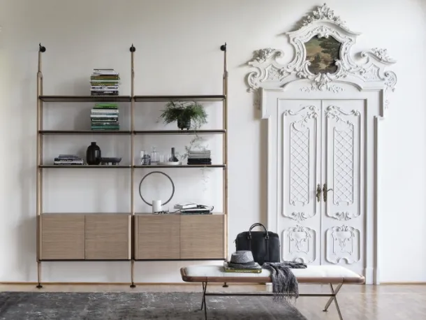 Aria wall-mounted bookcase by Porada