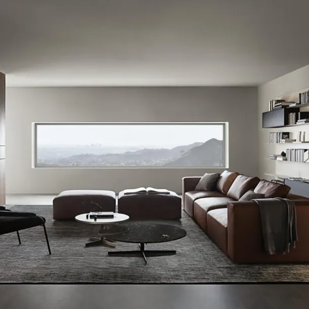 Frame bookcase composition 03 in wood and matte lacquer by Giellesse