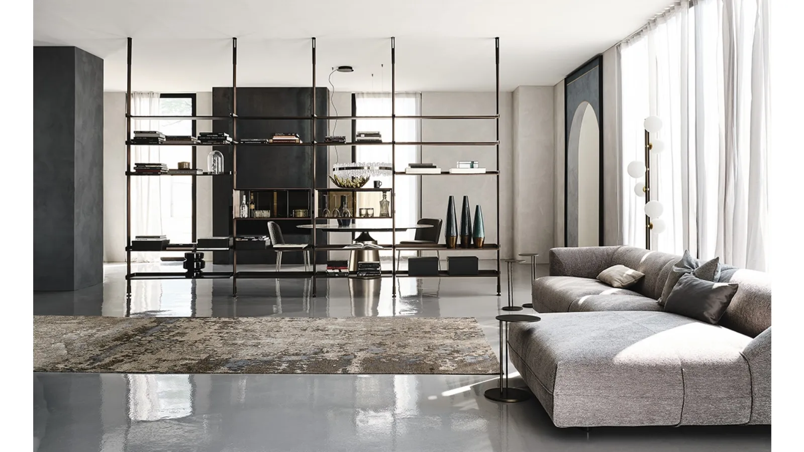 Freeway partition bookcase by Cattelan Italia