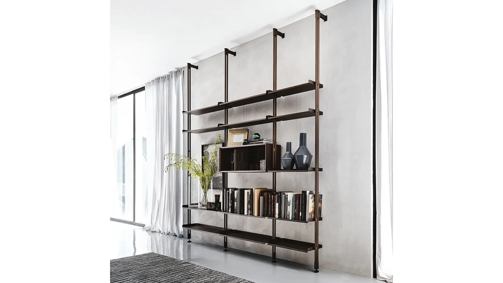 Freeway wall-mounted bookcase by Cattelan Italia
