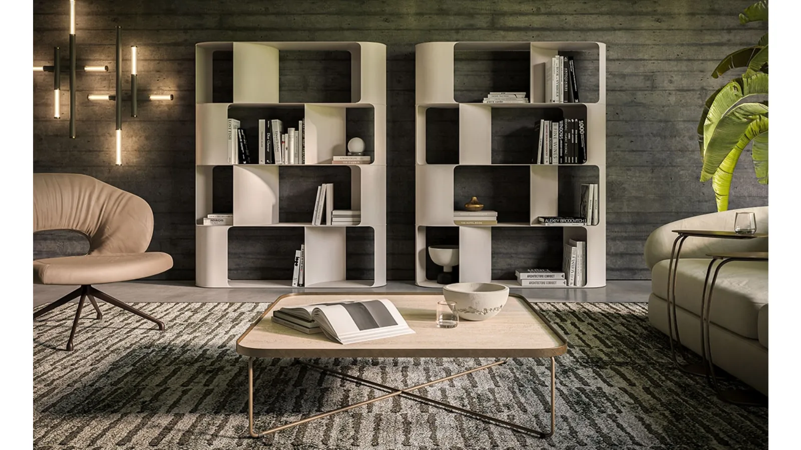 Fulham partition bookcase by Cattelan Italia
