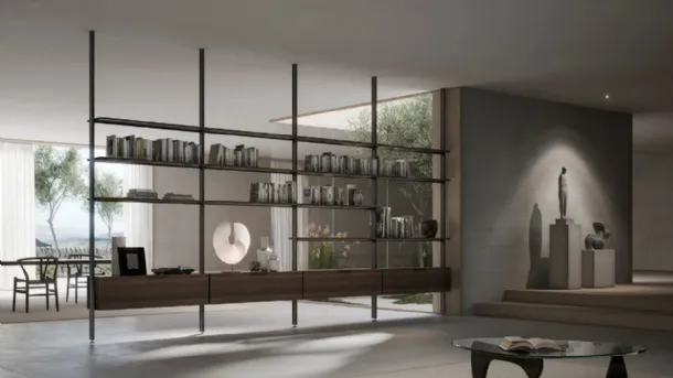 Doal ceiling-mounted Karin bookshelf