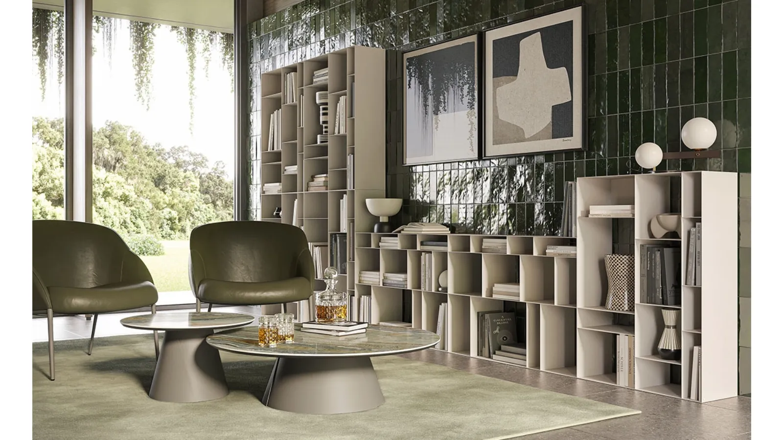 Latitude modular bookcase by Cattelan Italia