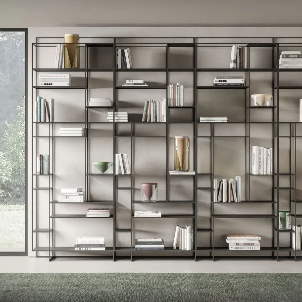 Metal bookcase Levia by Ronda Design