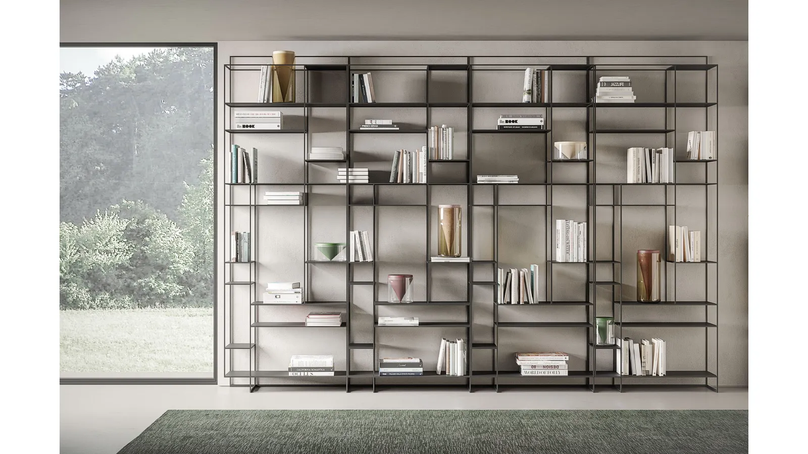 Metal bookcase Levia by Ronda Design