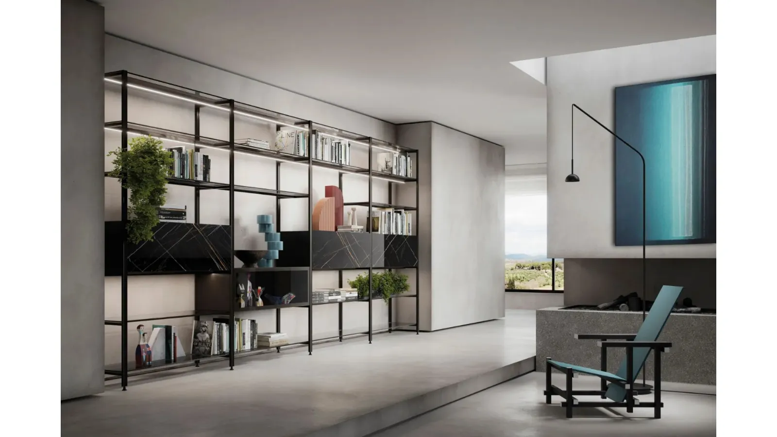 Mida wall-mounted bookshelf by Doal