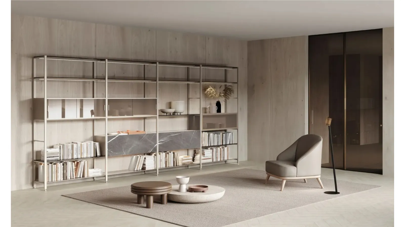 Mida wall-mounted bookshelf by Doal
