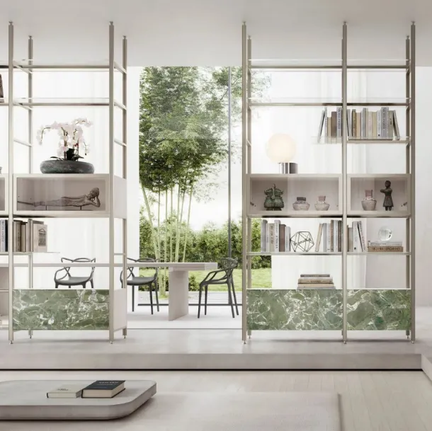 Mida ceiling-mounted partition bookshelf by Doal