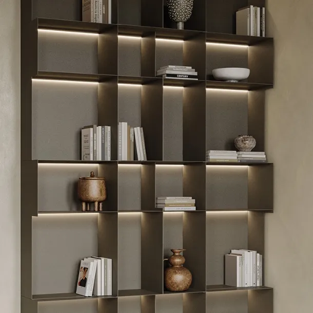 Polis modular metal bookcase by Ronda Design