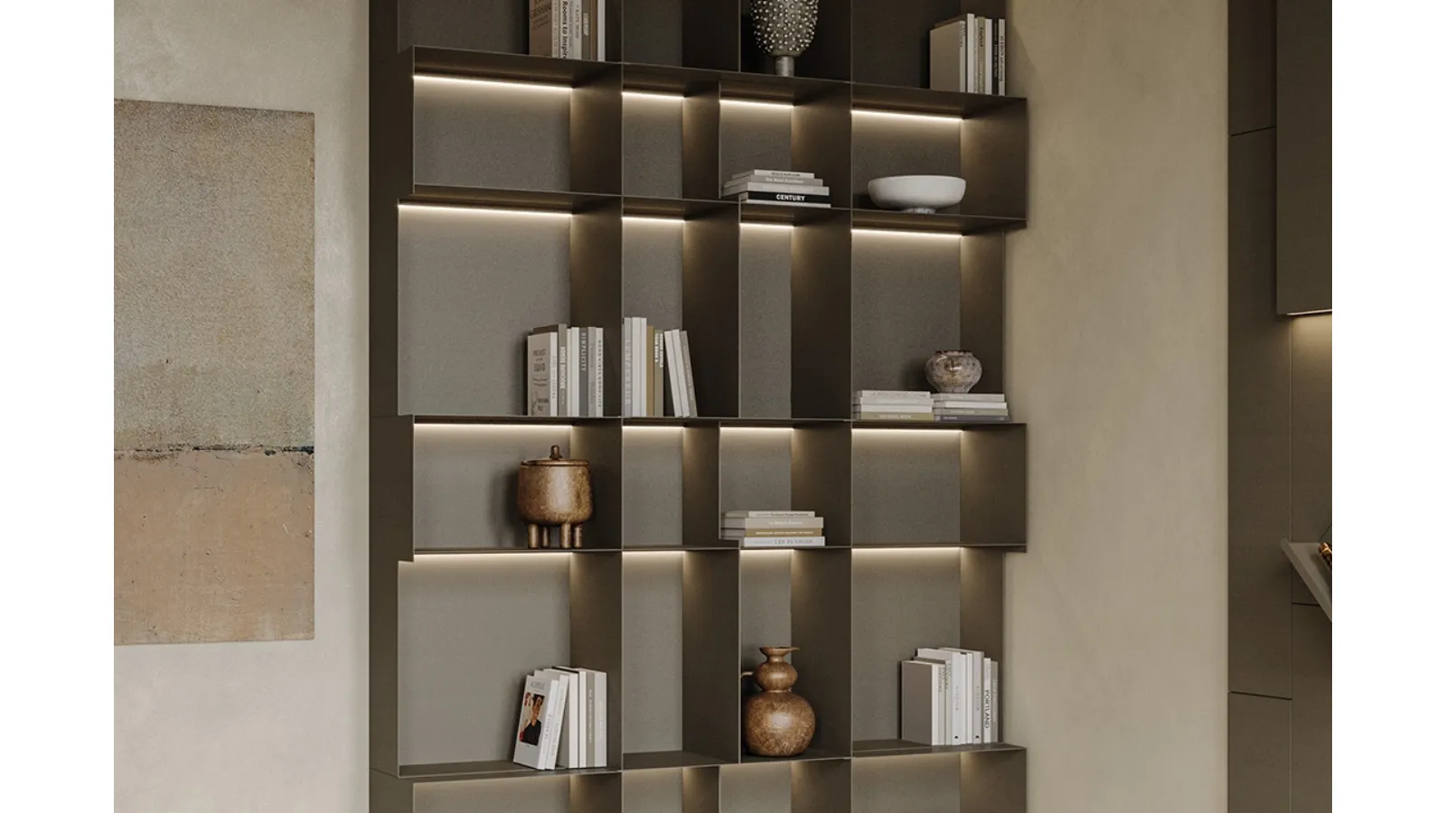 Polis modular metal bookcase by Ronda Design