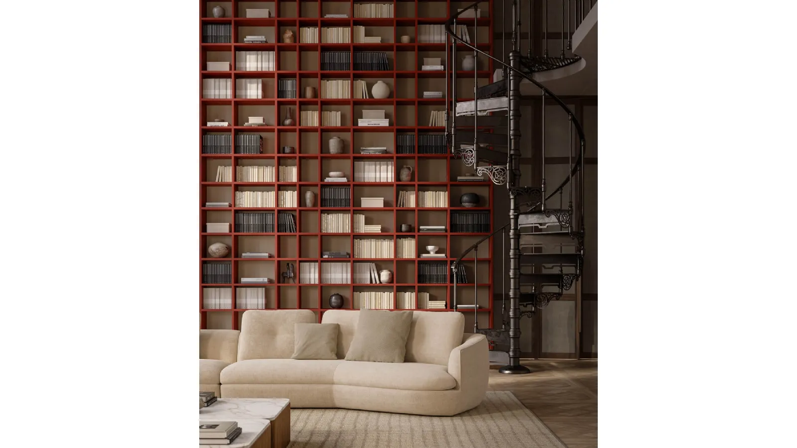 Selecta lacquered bookcase by Lema