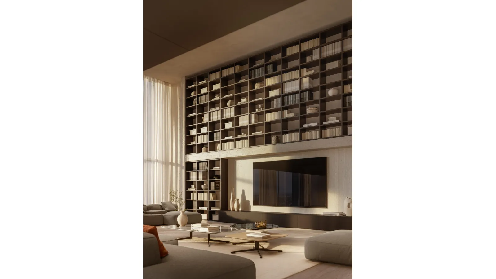 Selecta lacquered bookcase by Lema