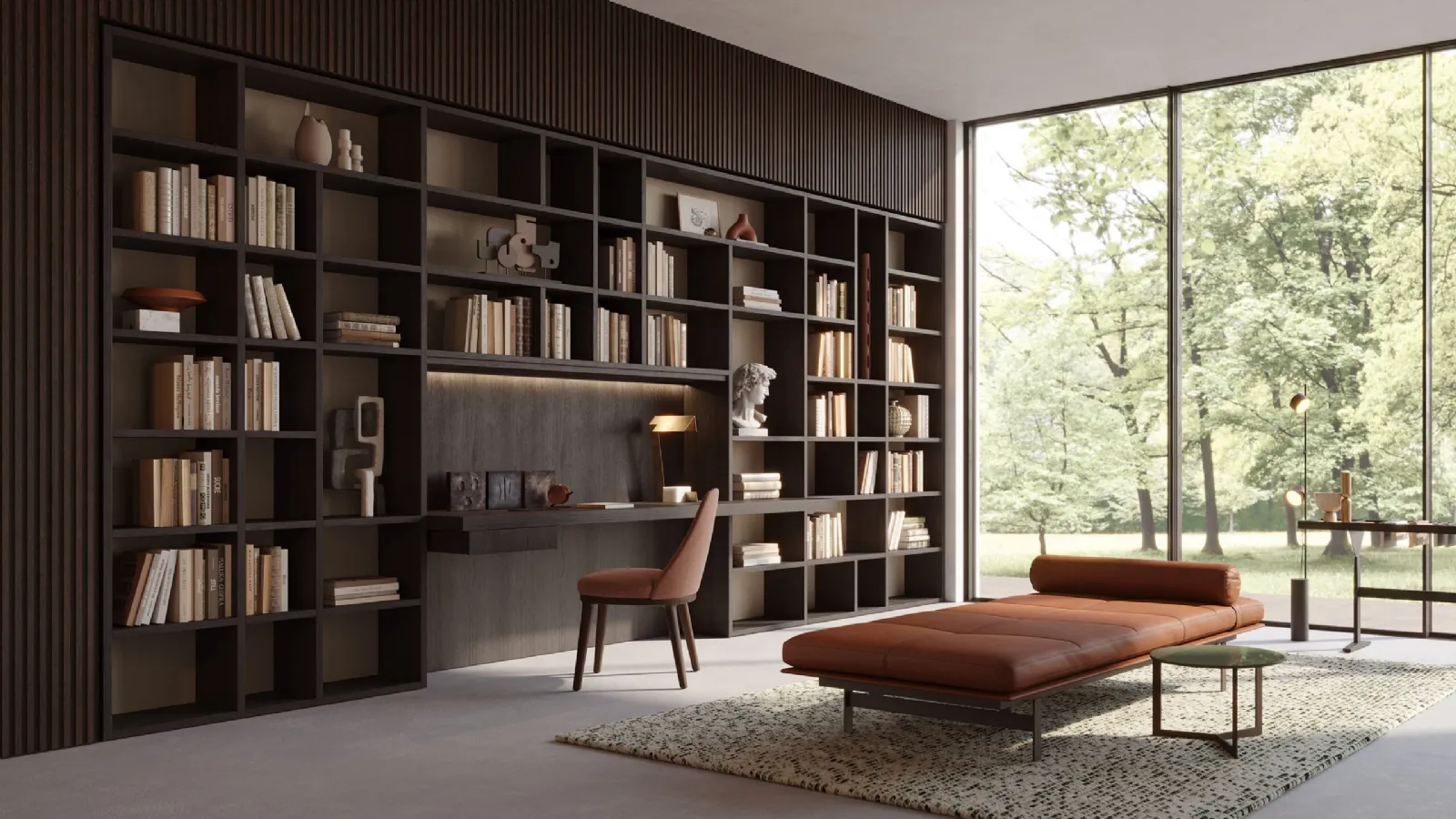 Selecta wooden bookcase by Lema