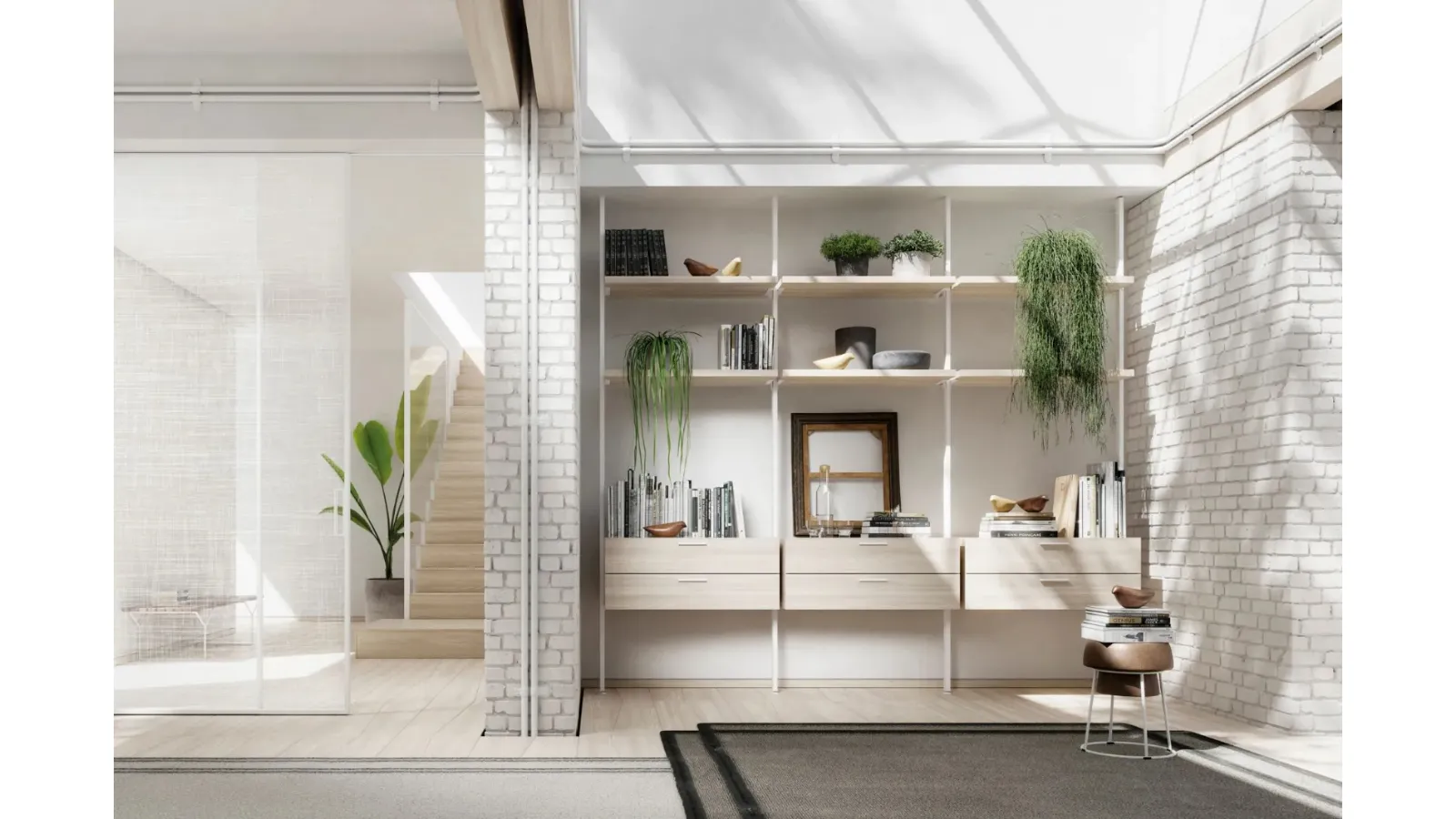Simply ceiling bookshelf by Doal