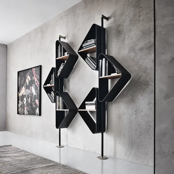 Spinnaker wall-mounted bookshelf by Cattelan Italia