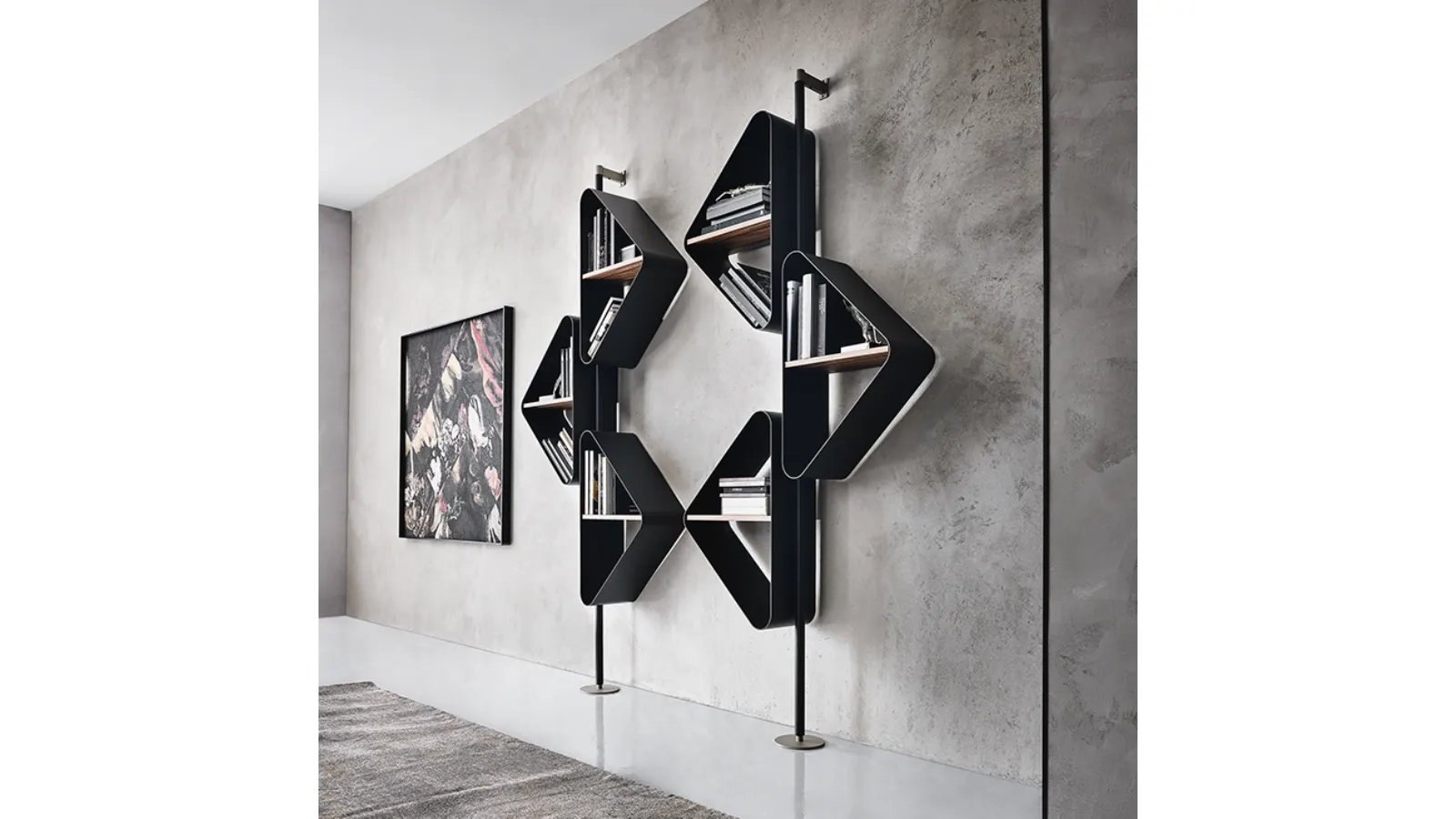 Spinnaker wall-mounted bookshelf by Cattelan Italia