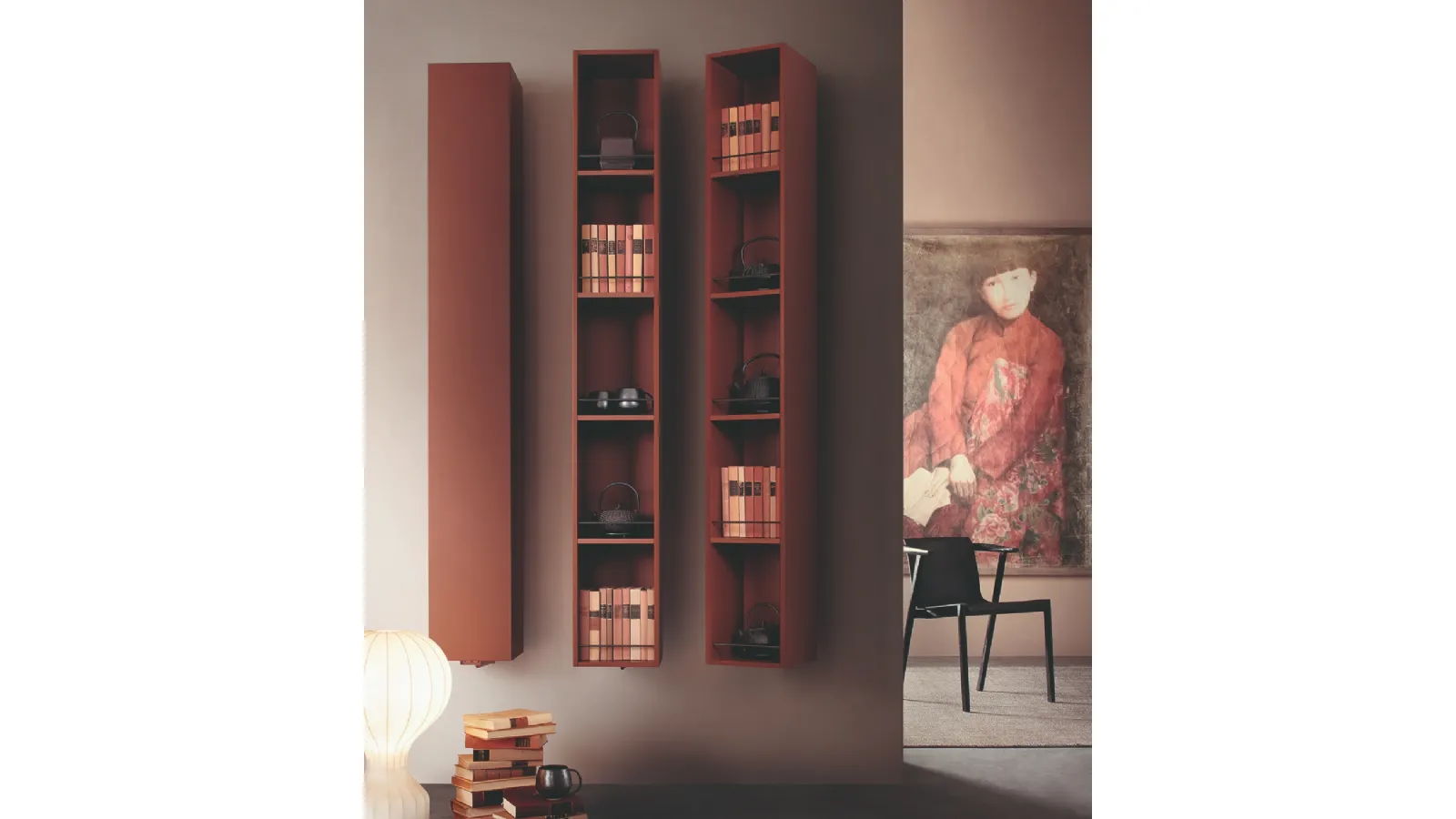 Totò wall-mounted bookshelf by Lema