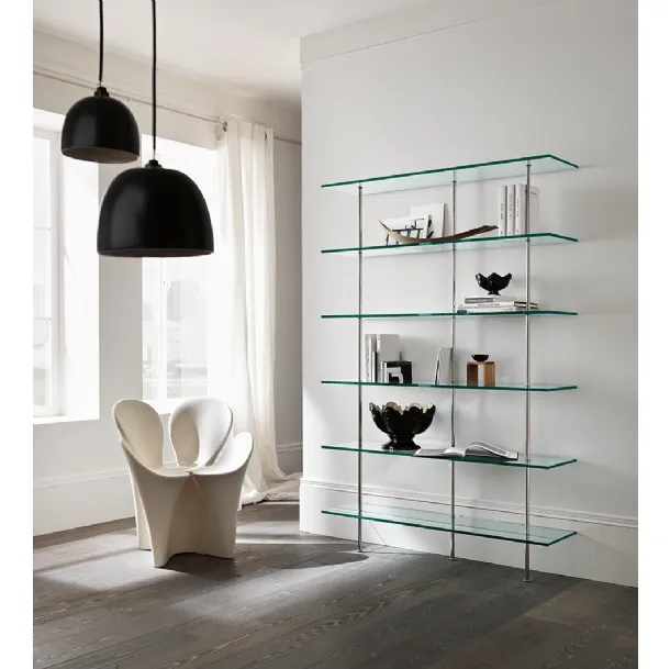 Glass Bookcase Tonelli Transparency