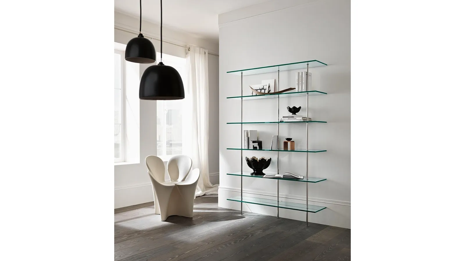 Glass Bookcase Tonelli Transparency