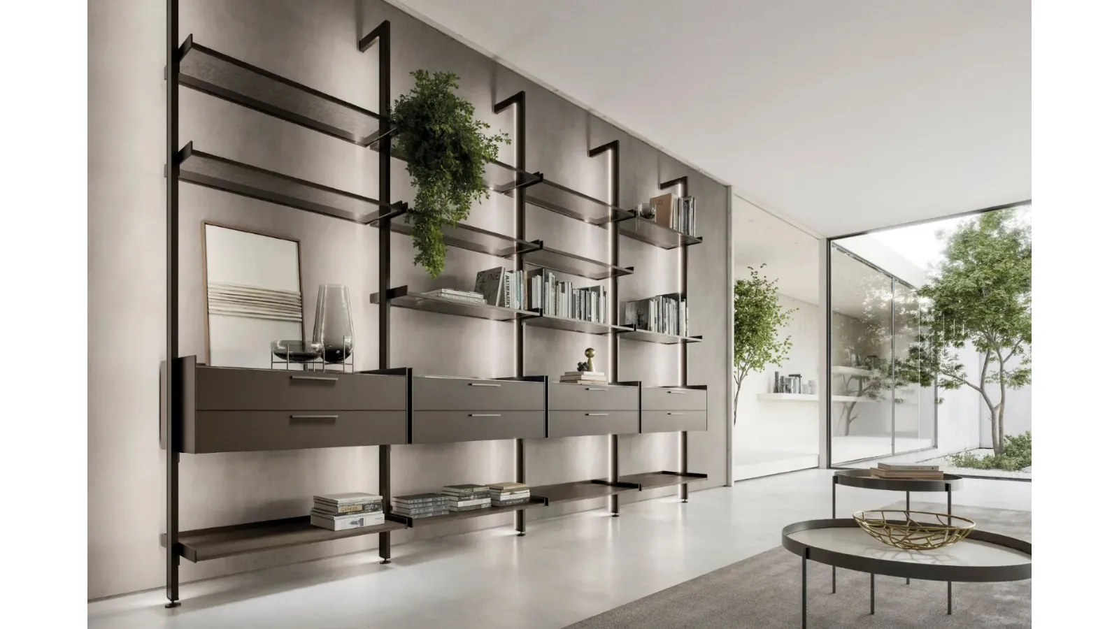 Venere wall-mounted bookshelf by Doal