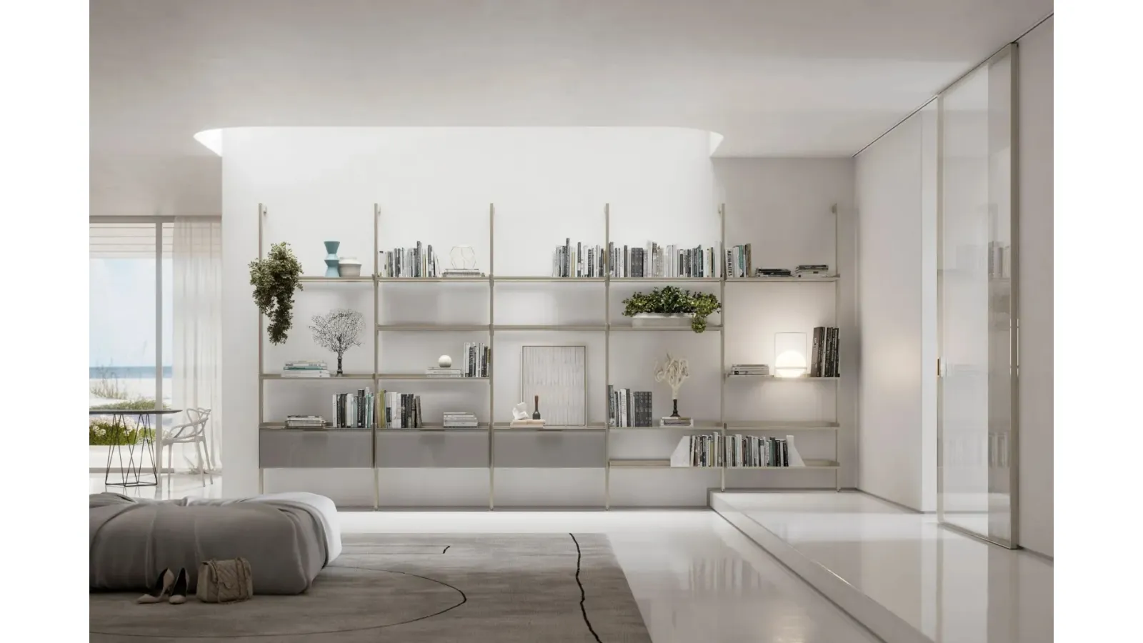 Venere wall-mounted bookshelf by Doal