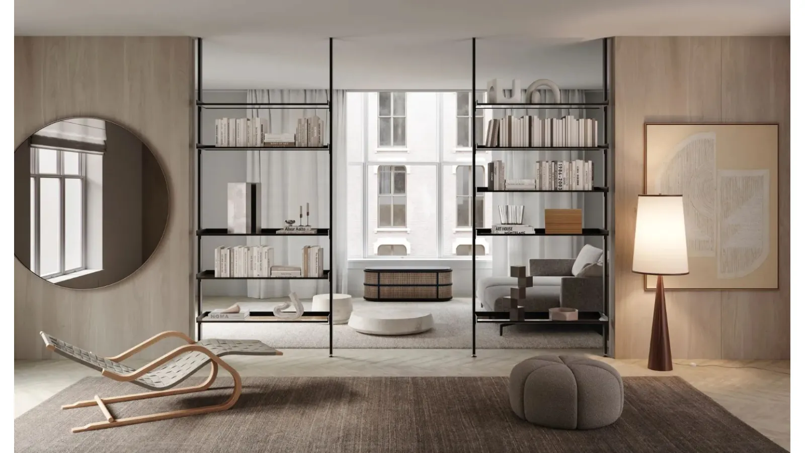 Venere partition bookshelf by Doal