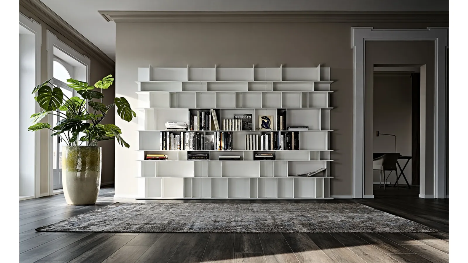 Wally wall-mounted bookcase by Cattelan Italia