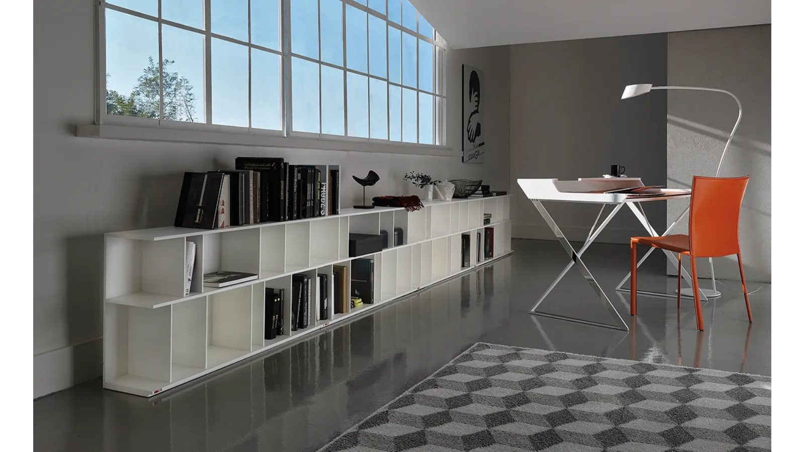 Wally wall-mounted bookcase by Cattelan Italia