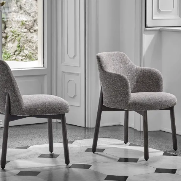 Abby upholstered fabric chair by Porada