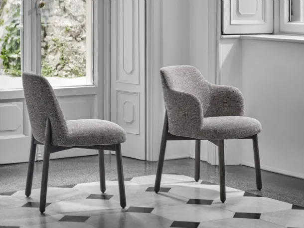 Abby upholstered fabric chair by Porada