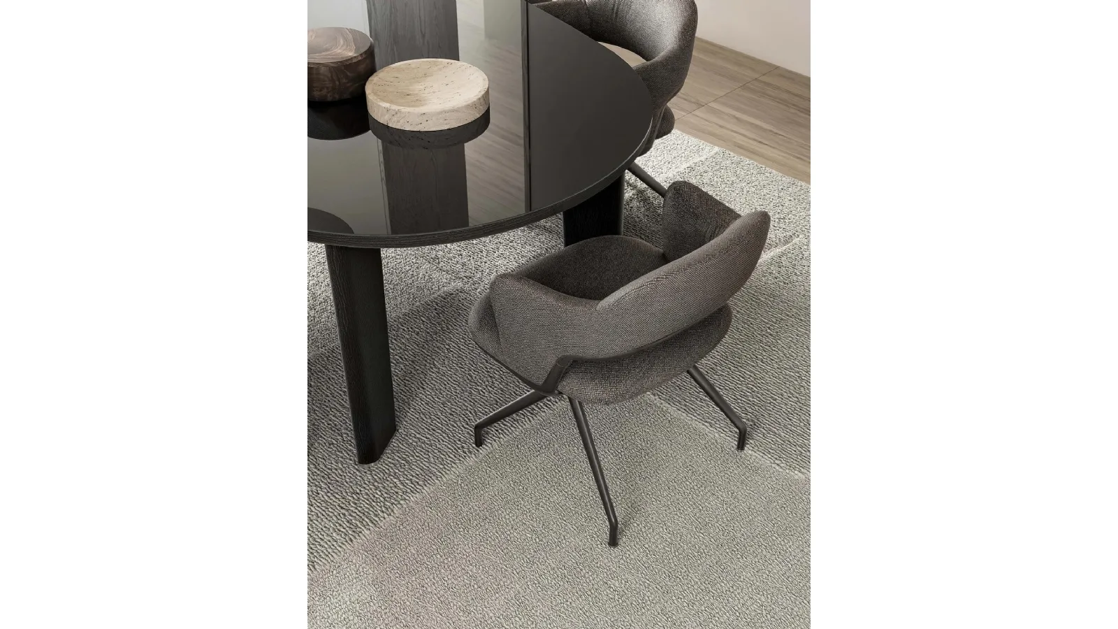 Alma upholstered fabric chair by Flexform